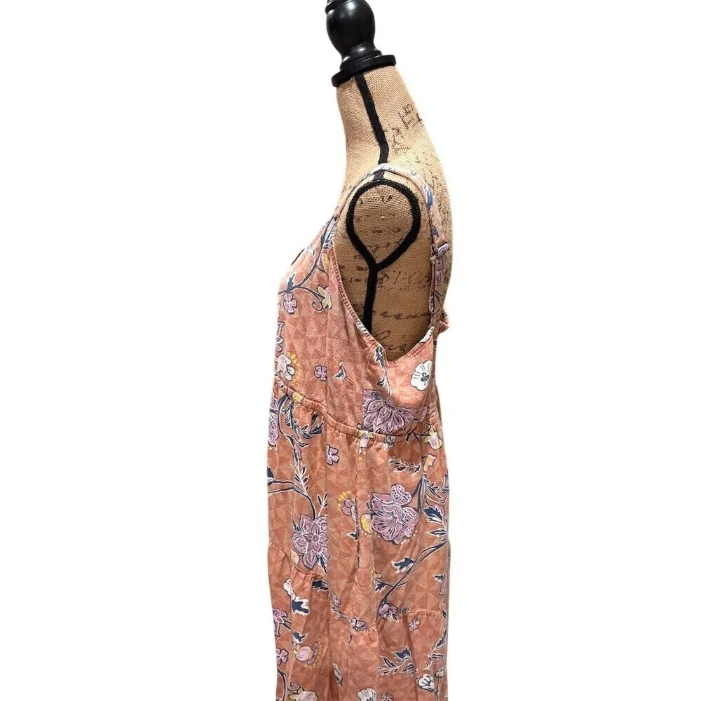 Sonoma Dress Womens 2XL Orange Floral Sundress Babydoll Coquette Dainty - Picture 4 of 8